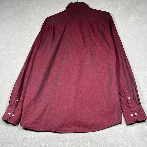 Barbour Classic Button Down Tartan Check Shirt Men’s Size Large Red Long Sleeve - Picture 7 of 14